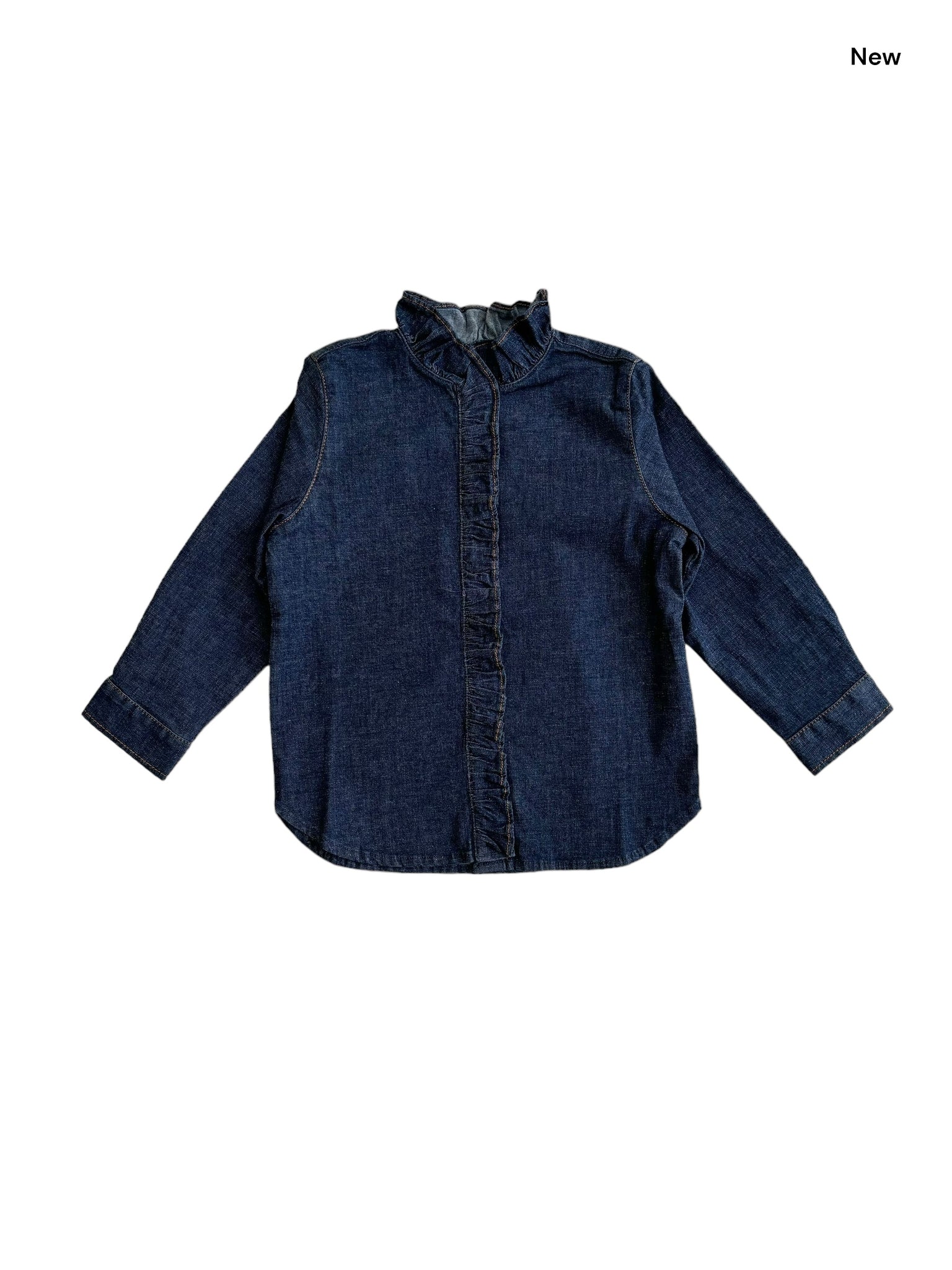 Camicia in denim elasticizzato per bambina