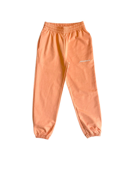Pantalone in felpa pesca con logo per bambina