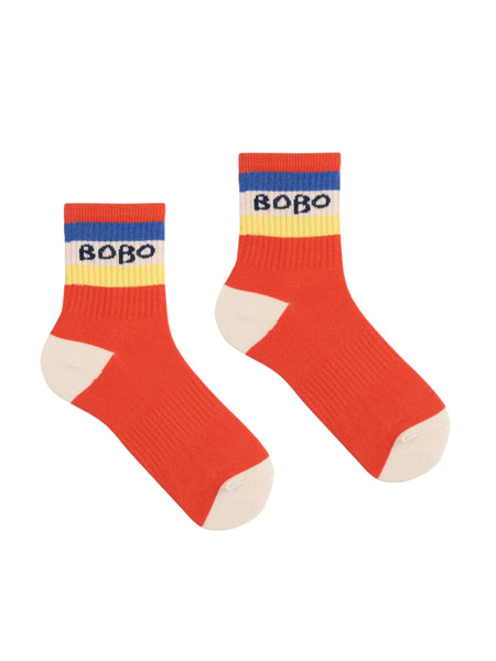 Calzino multicolor con logo per neonati e bambini