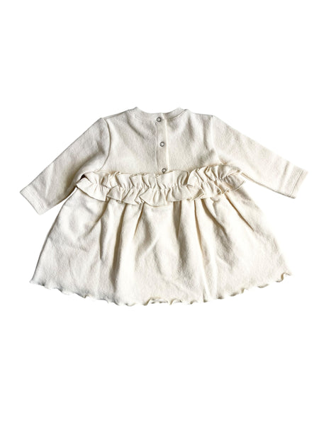 Abito panna con ruches per neonata