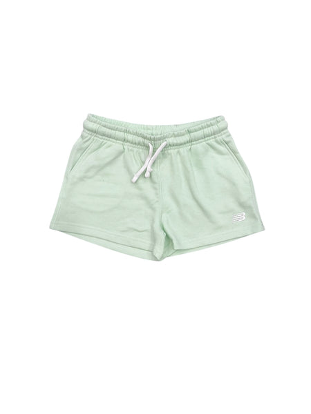 Short in felpa verde chiaro per bambina