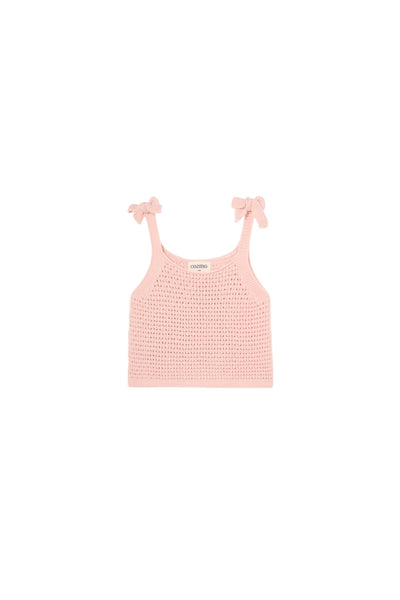 Top in maglia rosa per neonata
