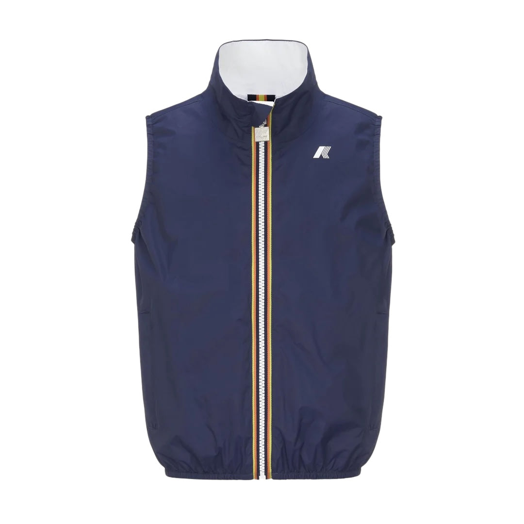 Gilet reversibile blu e bianco per bambini