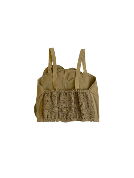 Top fango con fiore per bambina