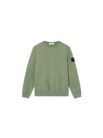 Felpa verde con logo per neonato e bambino