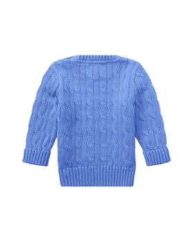 Maglia avio in cotone a trecce per neonati