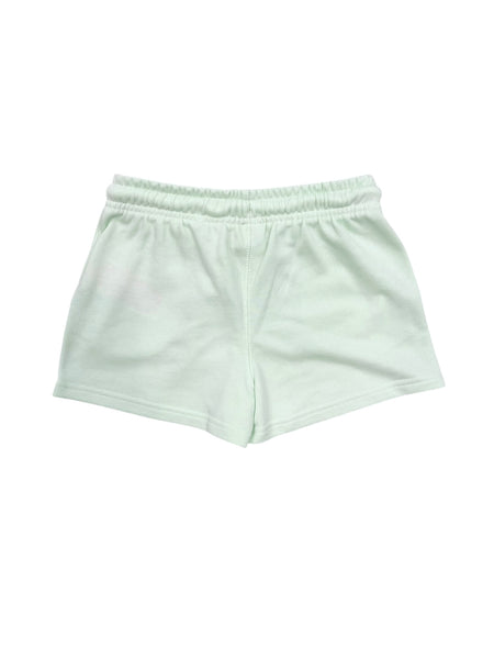 Short in felpa verde chiaro per bambina
