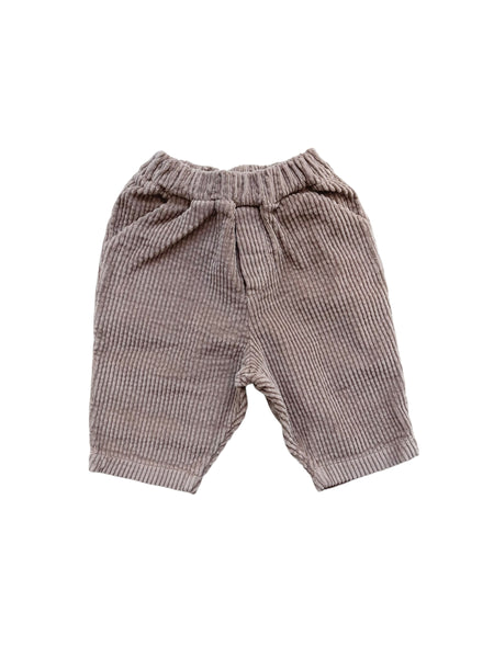 Pantalone in velluto a coste nocciola per neonato