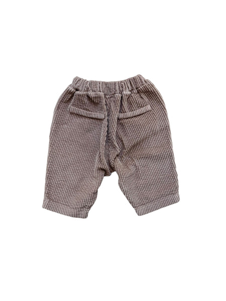 Pantalone in velluto a coste nocciola per neonato