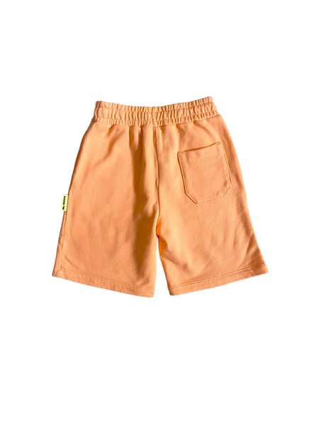 Bermuda in felpa papaya per bambini