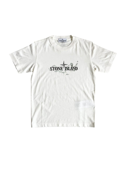 T-shirt bianca con logo per bambino
