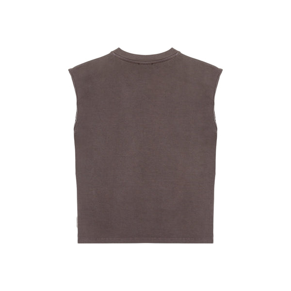 T-shirt marrone con stampa per neonati e bambini