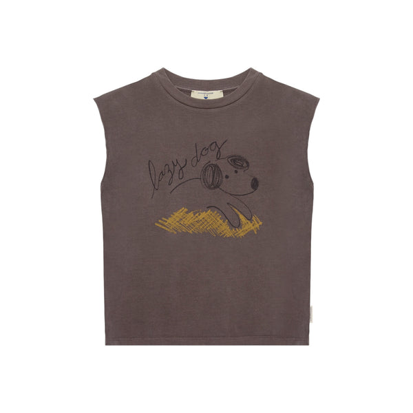 T-shirt marrone con stampa per neonati e bambini