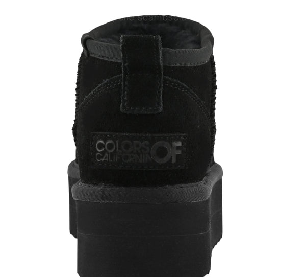 Stivale basso nero con suola platform per bambina