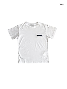 T-shirt bianca con dettaglio blu per bambino