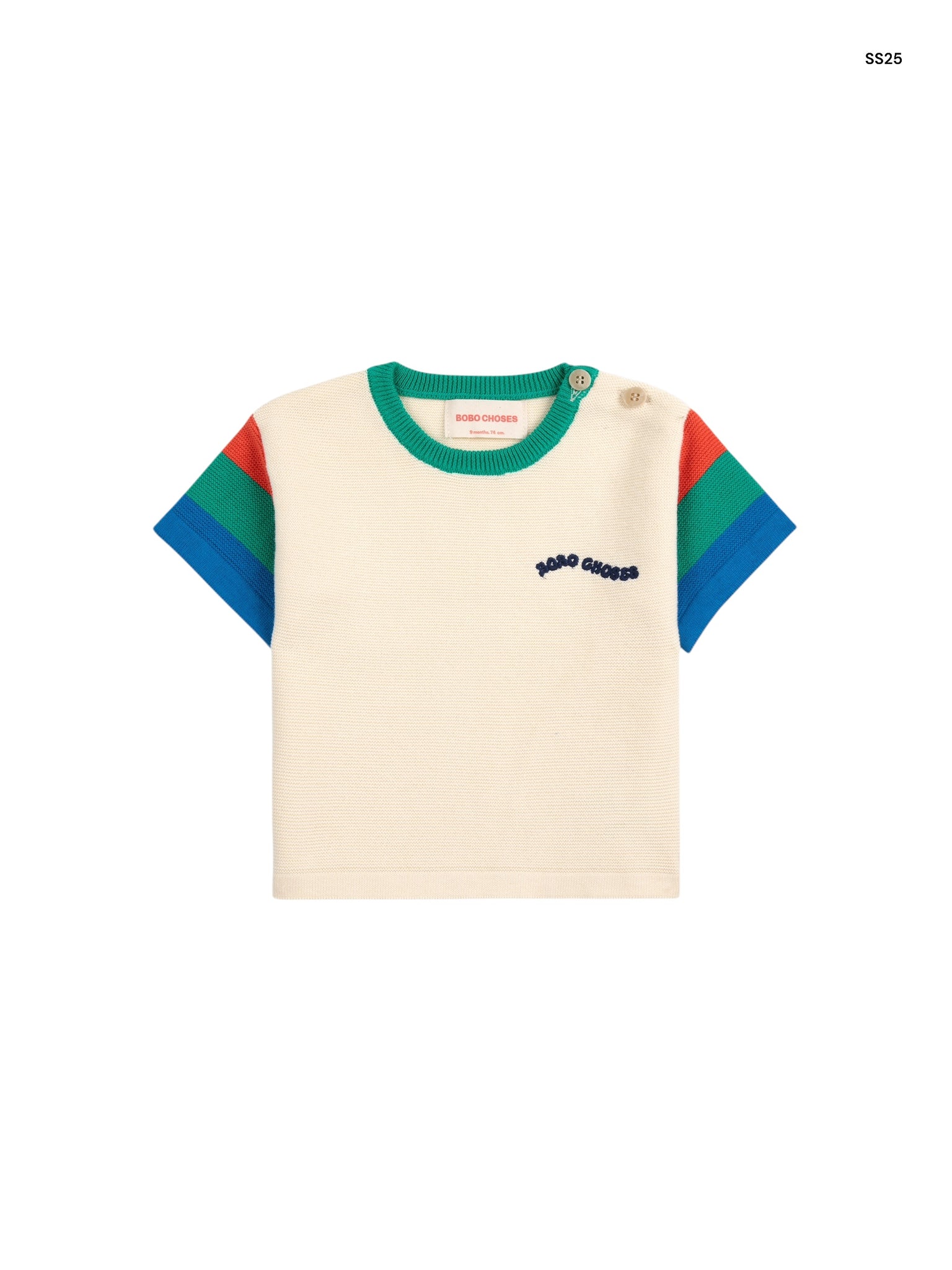 Maglia color block multicolor per neonati