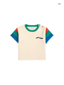 Maglia color block multicolor per neonati