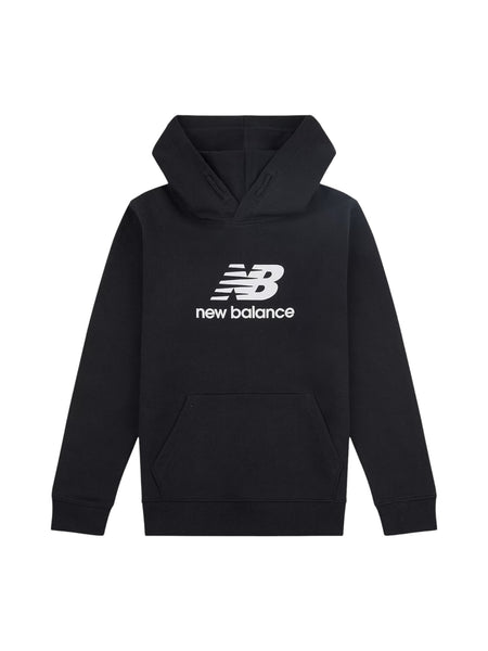 Felpa nera con logo per bambini