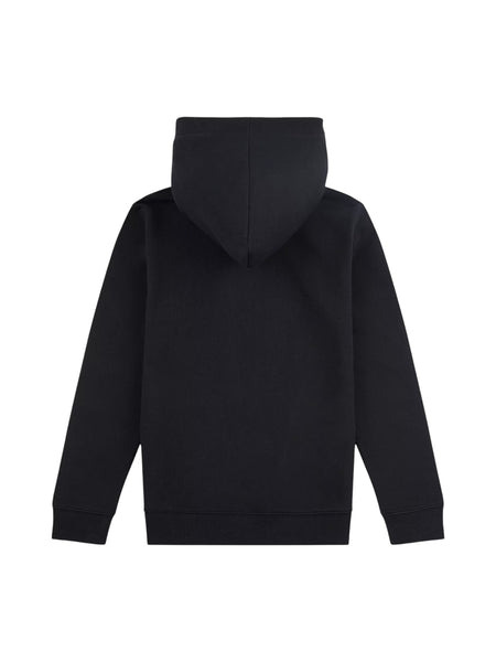 Felpa nera con logo per bambini