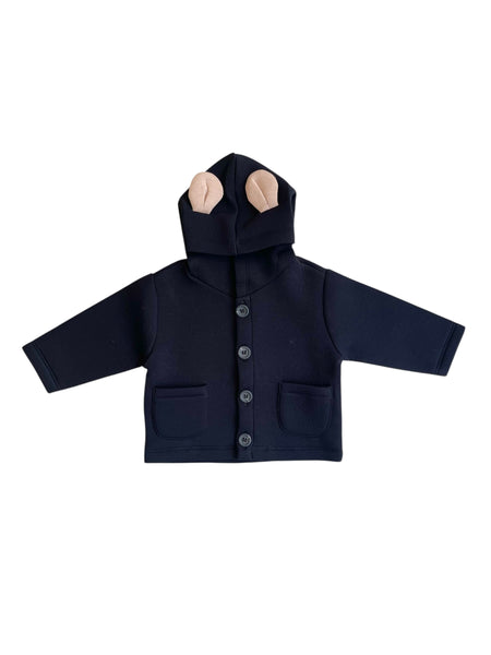 Felpa nera aperta in neoprene per neonato