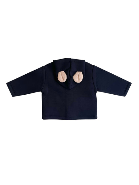 Felpa nera aperta in neoprene per neonato
