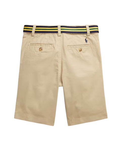 Short khaki con cintura per bambino