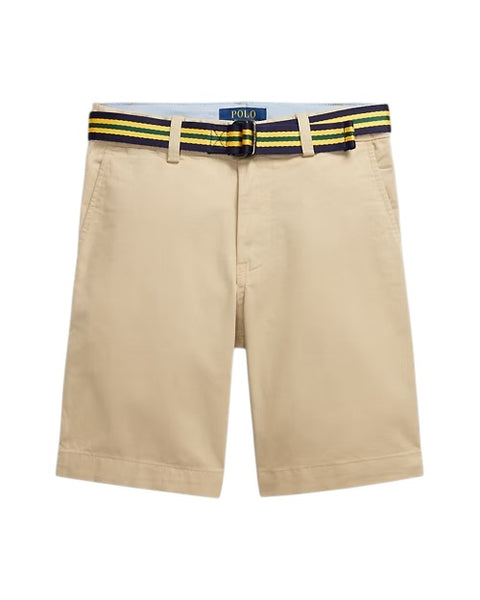 Short khaki con cintura per bambino
