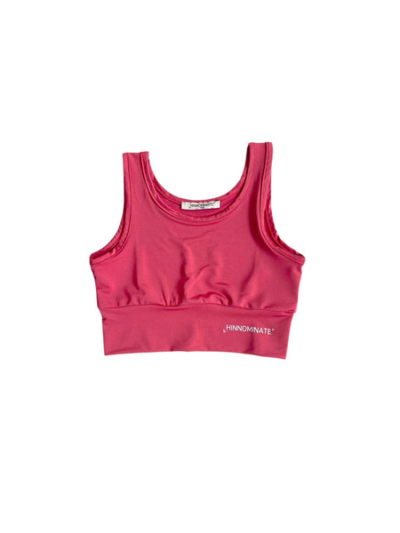 Top corallo con logo per bambina