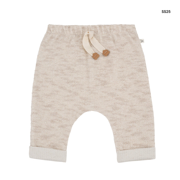 Pantalone in maglia beige per neonato