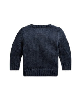 Maglia blu con bandiera americana per neonati