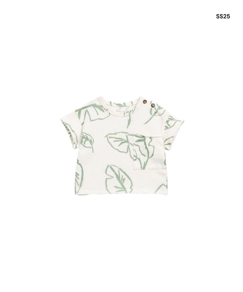 T-shirt panna con stampa all over per neonato