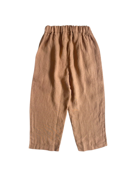 Pantalone in lino biscotto per bambino