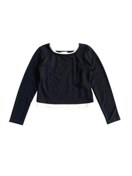 Set 2 maglie bianca e nera per bambina