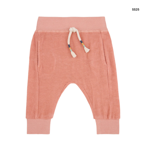 Pantalone in spugna corallo per neonati