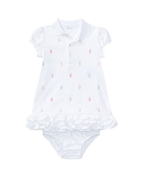 Abito polo bianco per neonata