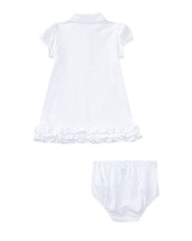 Abito polo bianco per neonata