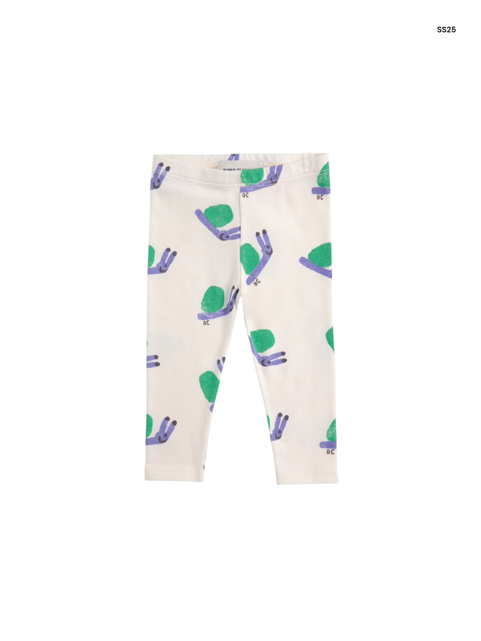 Leggings bianco con stampa all over per neonata