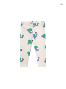 Leggings bianco con stampa all over per neonata