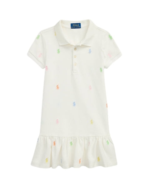 Abito polo bianco per neonata e bambina