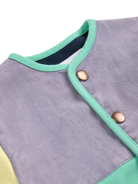 Giacca color block multicolor per neonati