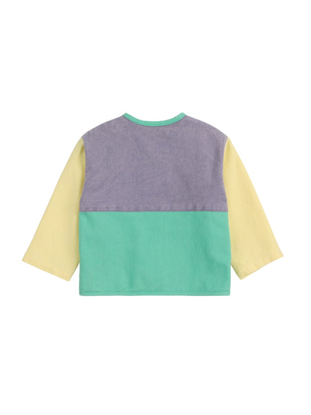 Giacca color block multicolor per neonati