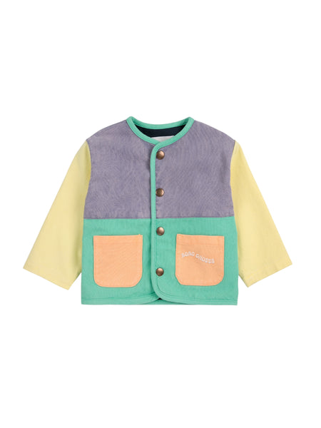 Giacca color block multicolor per neonati