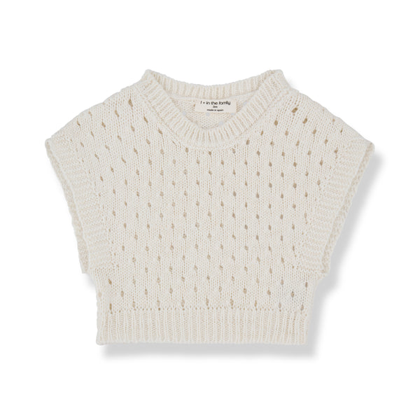 Maglia panna per neonata