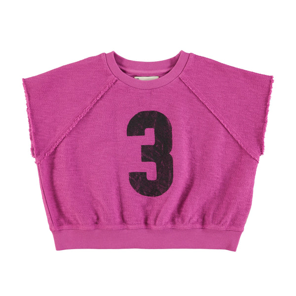 Felpa fucsia con stampa per neonata e bambina