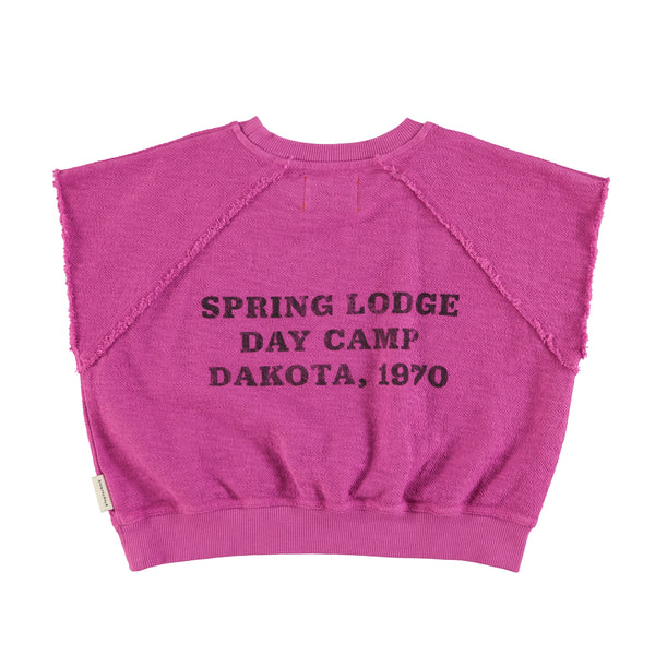 Felpa fucsia con stampa per neonata e bambina