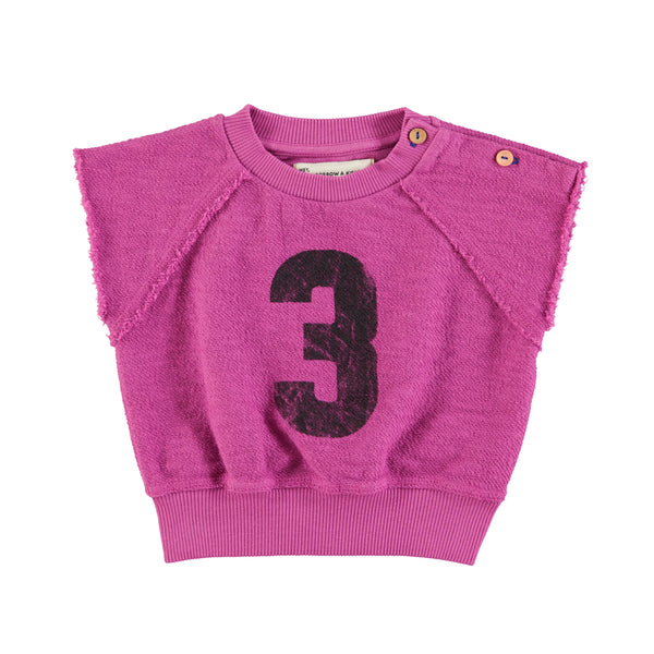 Felpa fucsia con stampa per neonata e bambina