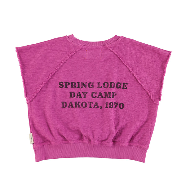 Felpa fucsia con stampa per neonata e bambina
