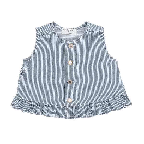 Blusa a righe per neonata 1+ more in the family ALCUDIA DENIM 