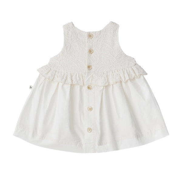 Abito panna con ricami per neonata 1+ more in the family CADAQUES OFF-WHITE 