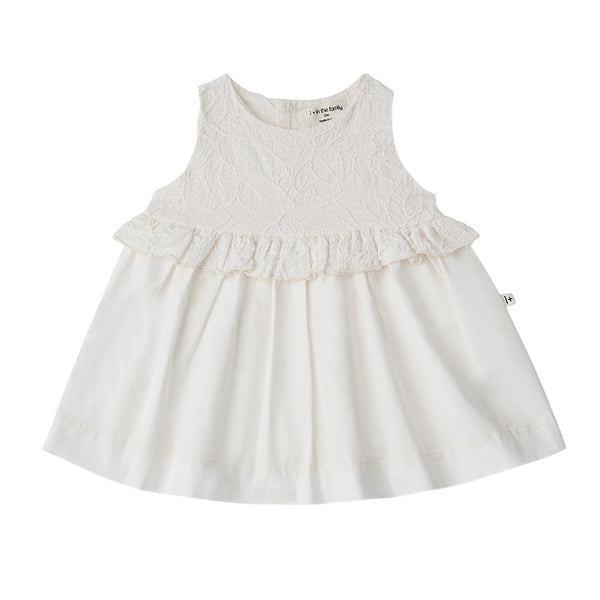 Abito panna con ricami per neonata 1+ more in the family CADAQUES OFF-WHITE 